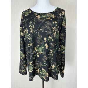 Cato Est. 1946 Women’s Sz M Top Pullover Long Sleeve Gold Threads Fall Winter